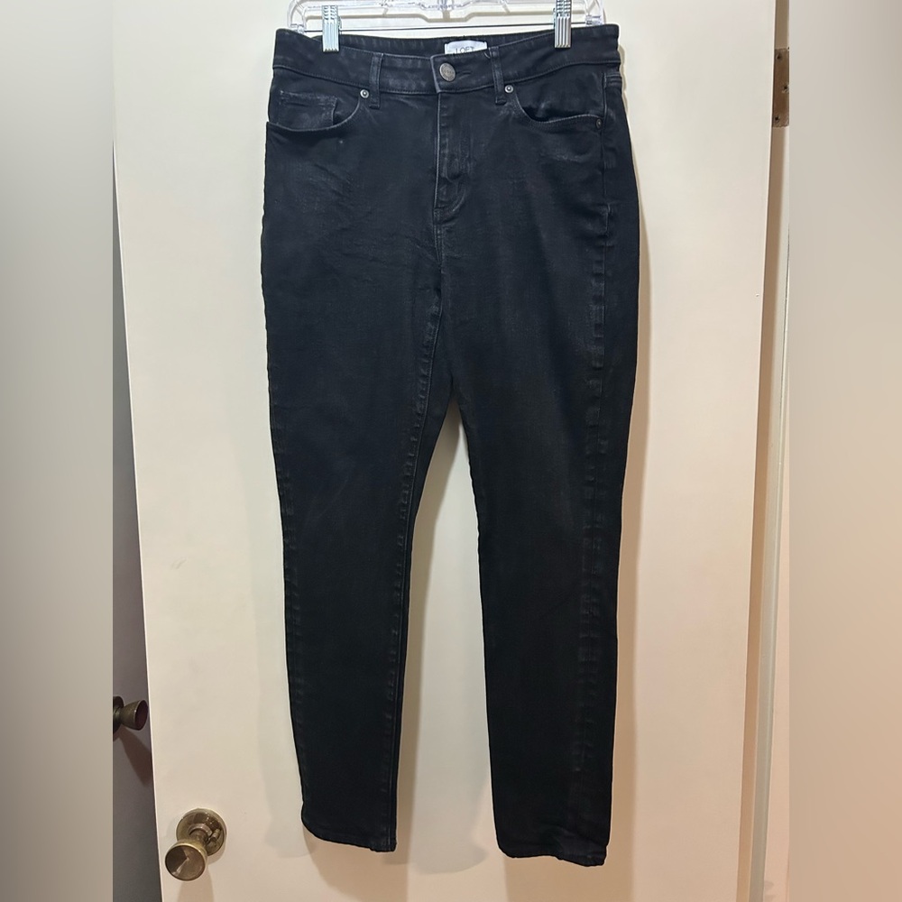 LOFT Women's Midnight Black Skinny Jeans